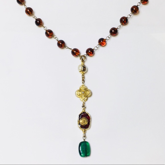 Vintage CHANEL Gripoix Lariat Necklace - Picture 10 of 10